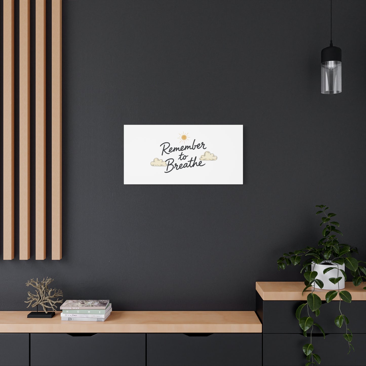 Remember to Breathe Canvas | analogue reminder, handwritten note aesthetic