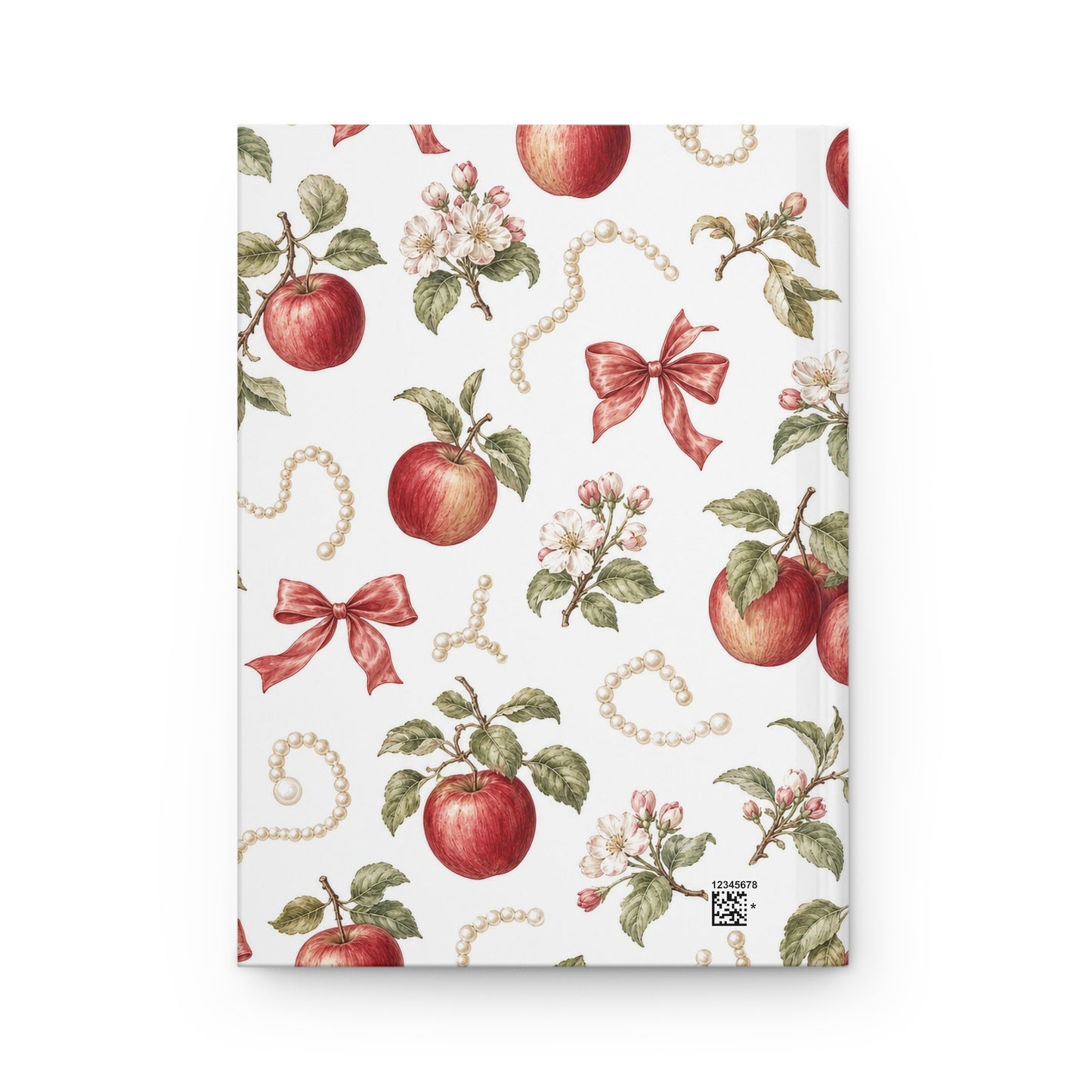 Vintage Apple Teacher Journal: Bow and Pearl Hardcover Notebook with 150 Lined Pages