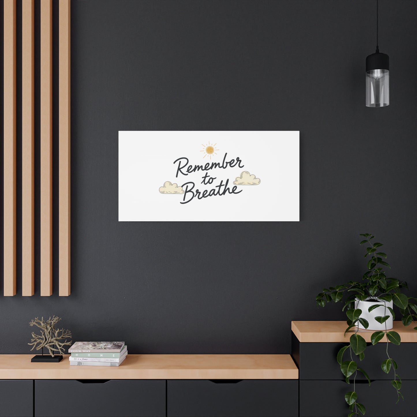 Remember to Breathe Canvas | analogue reminder, handwritten note aesthetic