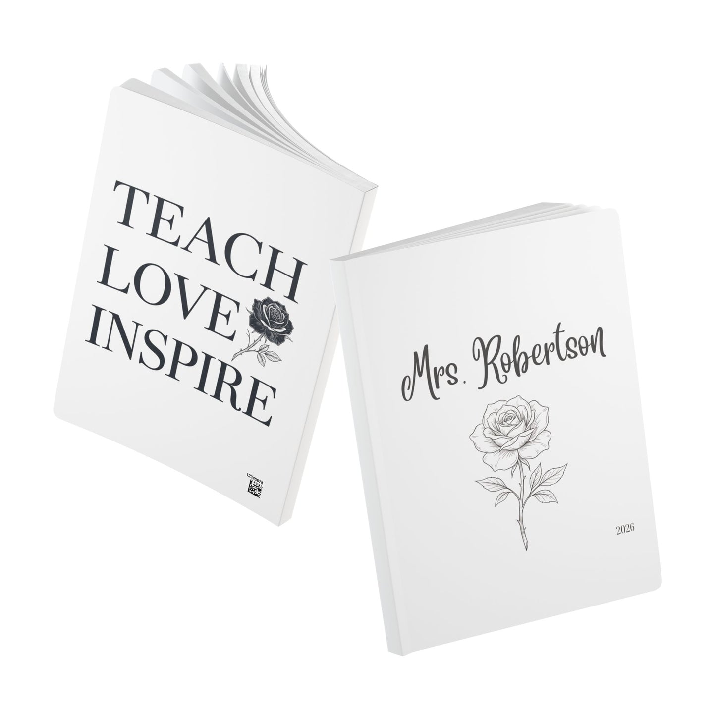 Personalized Name Floral Softcover Journal