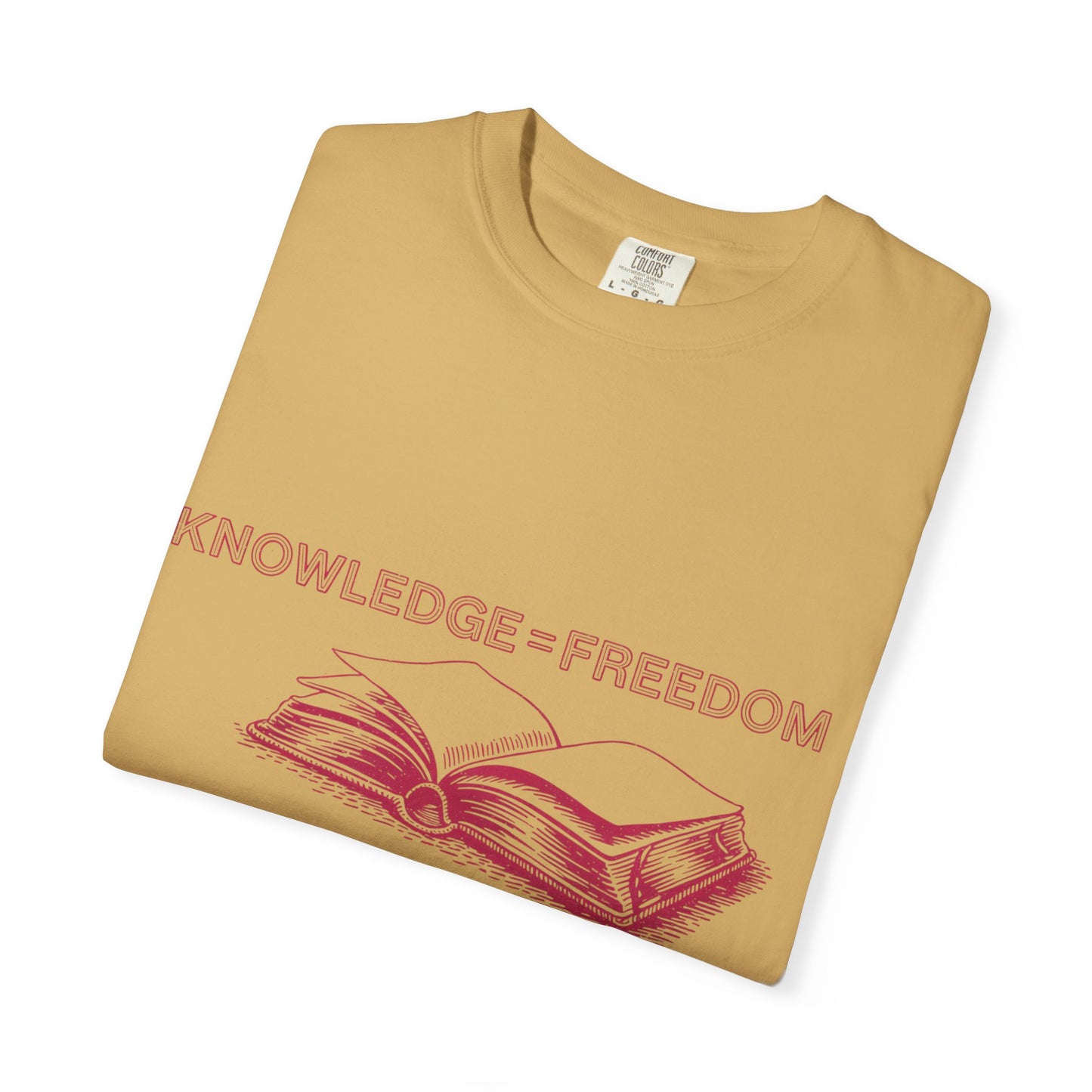 Knowledge = Freedom Shirt | Teacher Book Graphic Tee | Comfort Colors® Butter