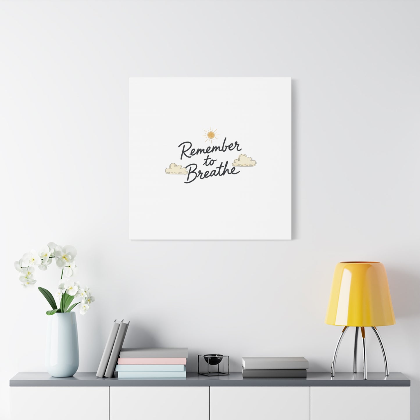 Remember to Breathe Canvas | analogue reminder, handwritten note aesthetic