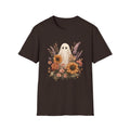 Whimsical Ghost Floral T-Shirt | Cozy, Fun Graphic Tee for Halloween, Autumn, Casual Wear, Gifts