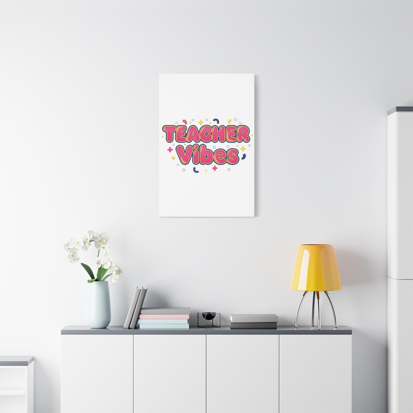 Teacher Vibes Canvas | Dopamine Decor, Neon Gradient Squishy Art