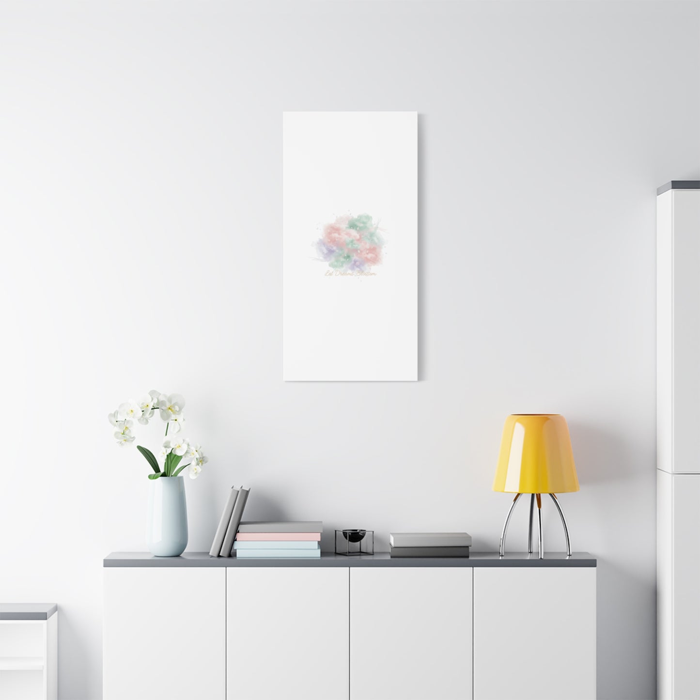 Dreamy Pastel Blossom Canvas | Matte Stretched Wall Art, pastel winter design