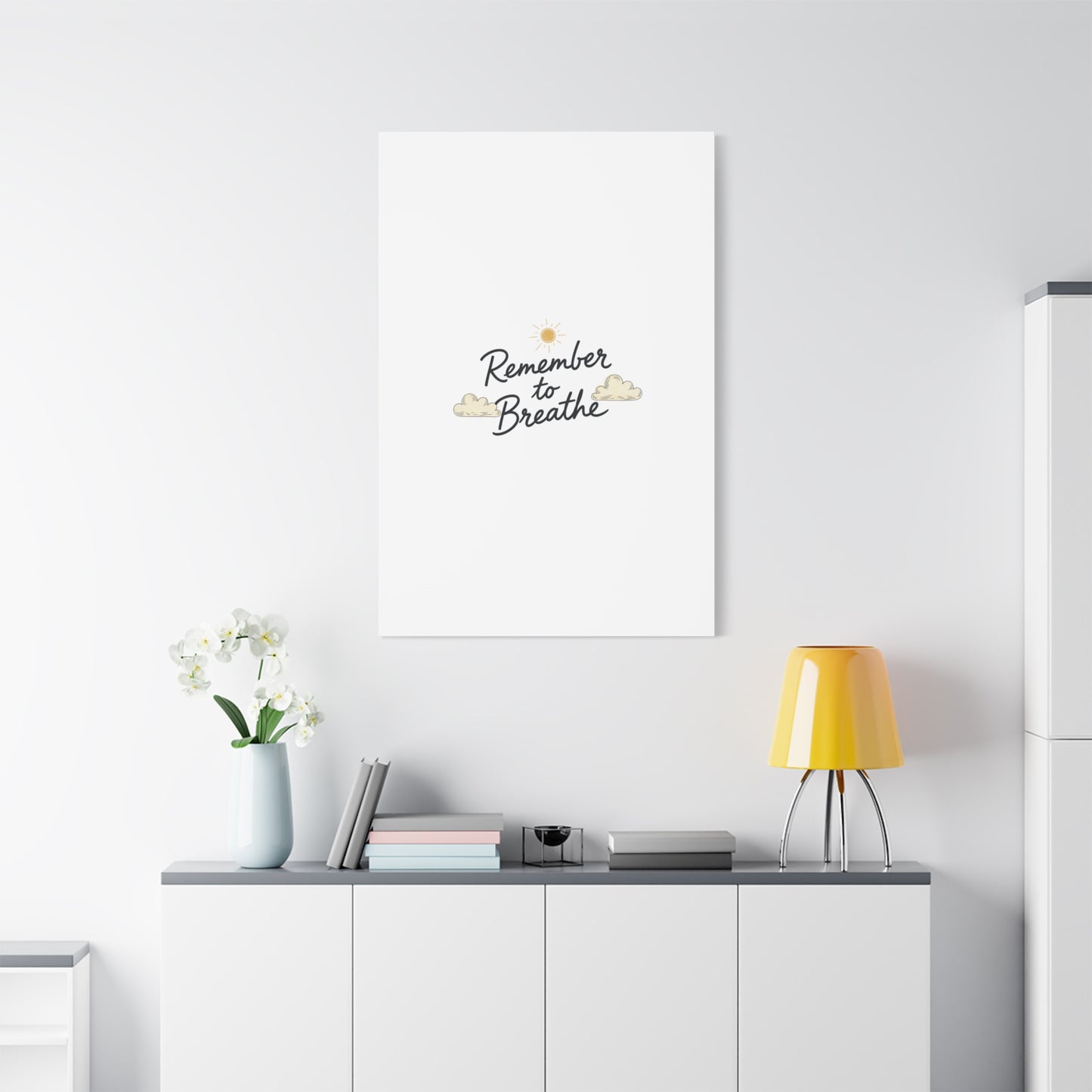 Remember to Breathe Canvas | analogue reminder, handwritten note aesthetic