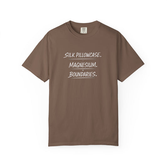 Silk Pillowcase. Magnesium. Boundaries T-Shirt