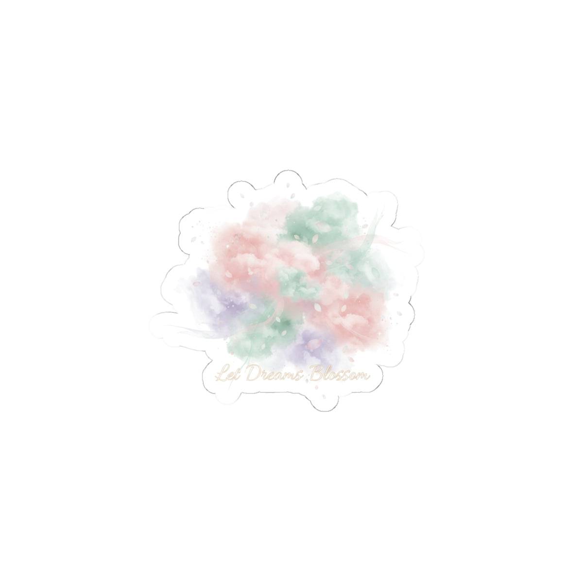 Dreamy Pastel Cloud Kiss-Cut Stickers | pastel winter design, dreamy gradient