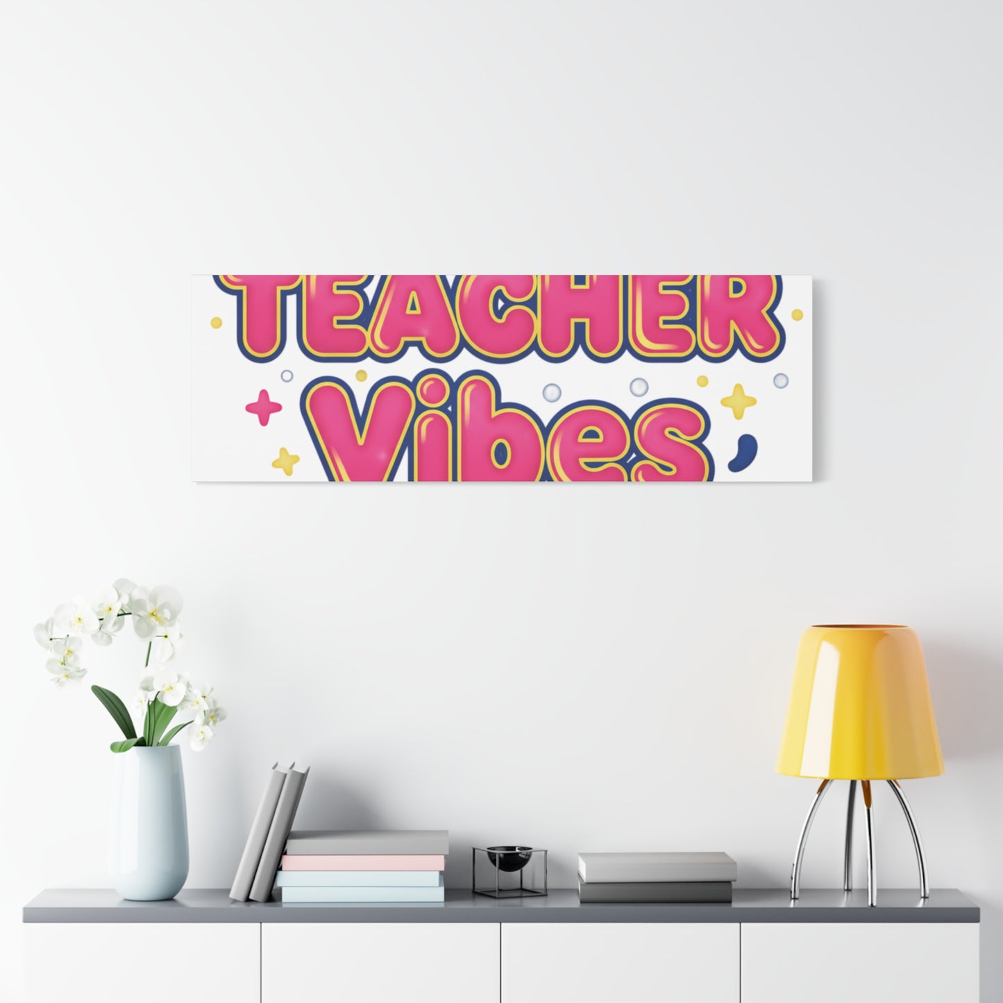 Teacher Vibes Canvas | Dopamine Decor, Neon Gradient Squishy Art