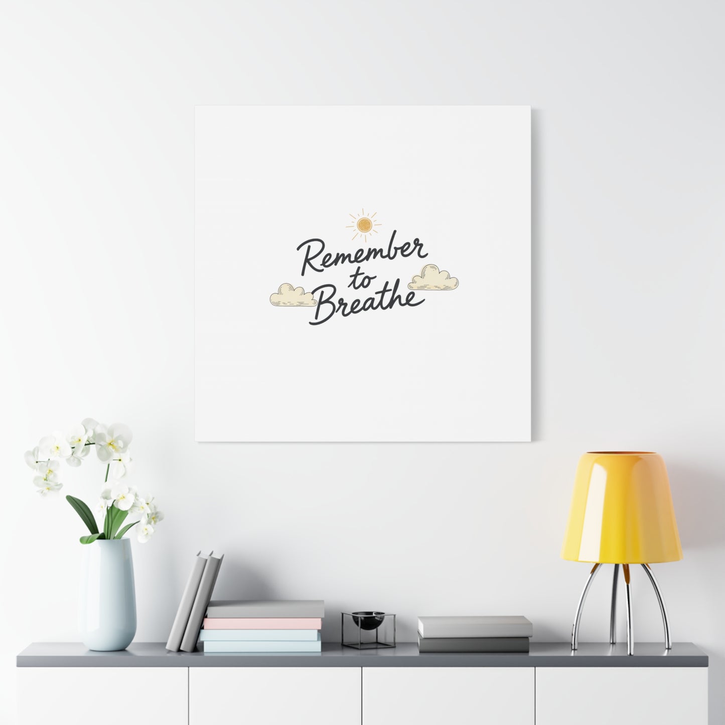 Remember to Breathe Canvas | analogue reminder, handwritten note aesthetic