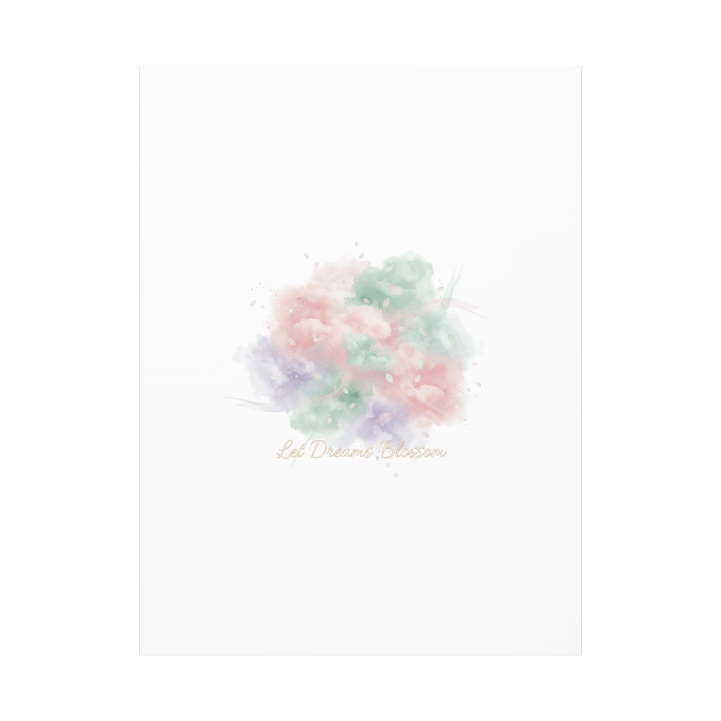 Dreamy Pastel Blossom Canvas | Matte Stretched Wall Art, pastel winter design