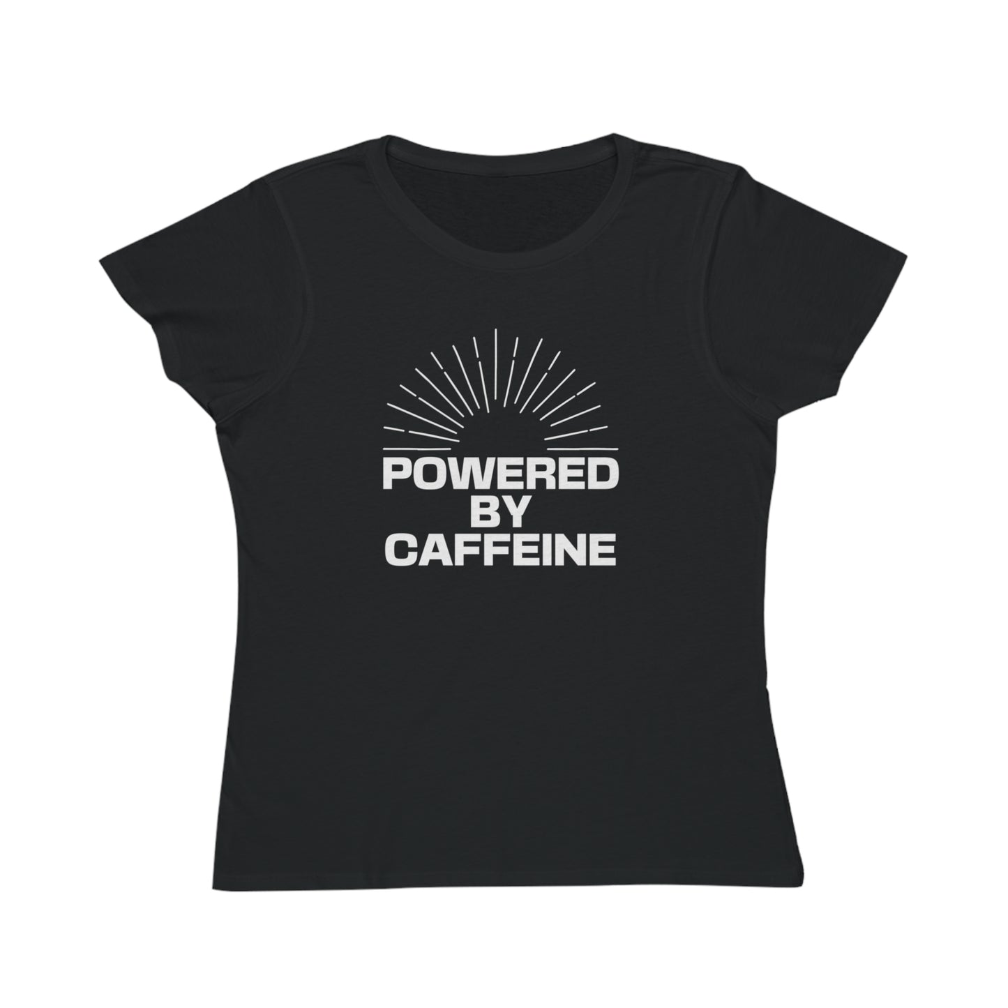Powered by Caffeine Women's T‑Shirt — Coffee Lover Organic Tee