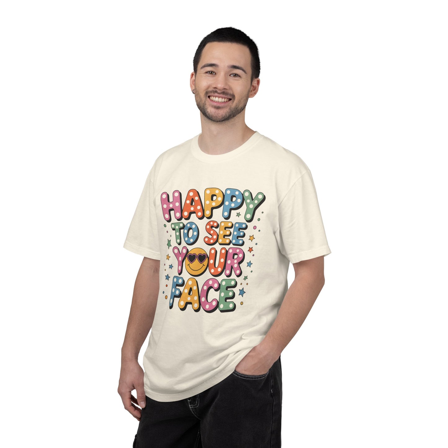 Happy to See Your Face Shirt | Teacher Shirt | Comfort Colors® 1717 Tee | Positive Classroom Shirt | Cute Teacher Gift
