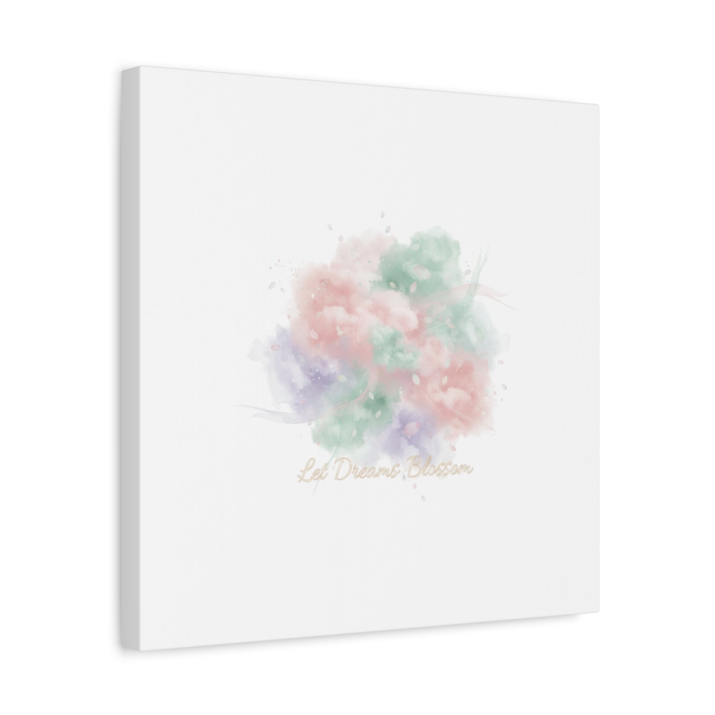 Dreamy Pastel Blossom Canvas | Matte Stretched Wall Art, pastel winter design