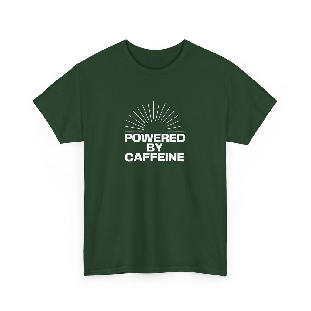 Powered by Caffeine T-Shirt — Funny Coffee Lover Tee