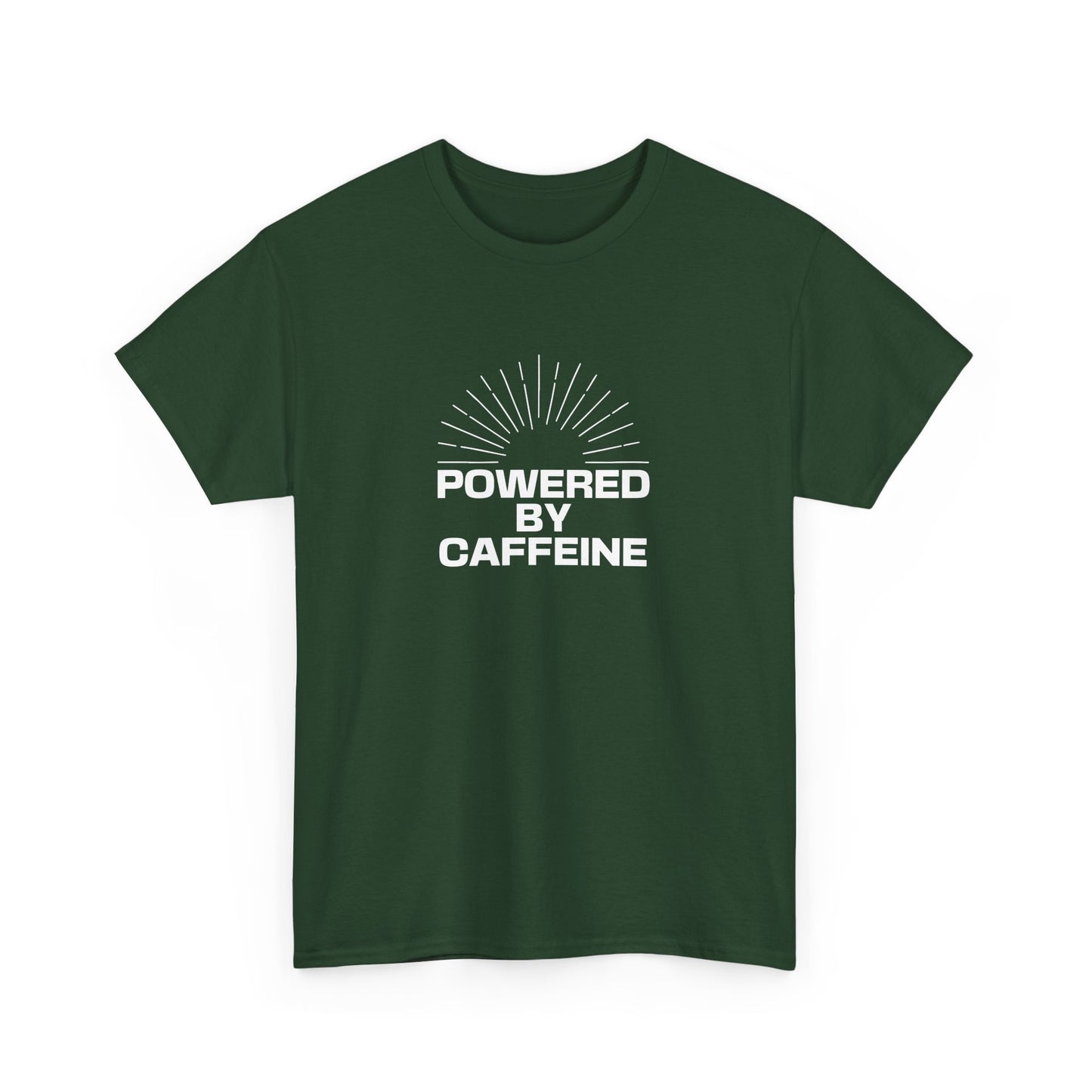 Powered by Caffeine T-Shirt — Funny Coffee Lover Tee
