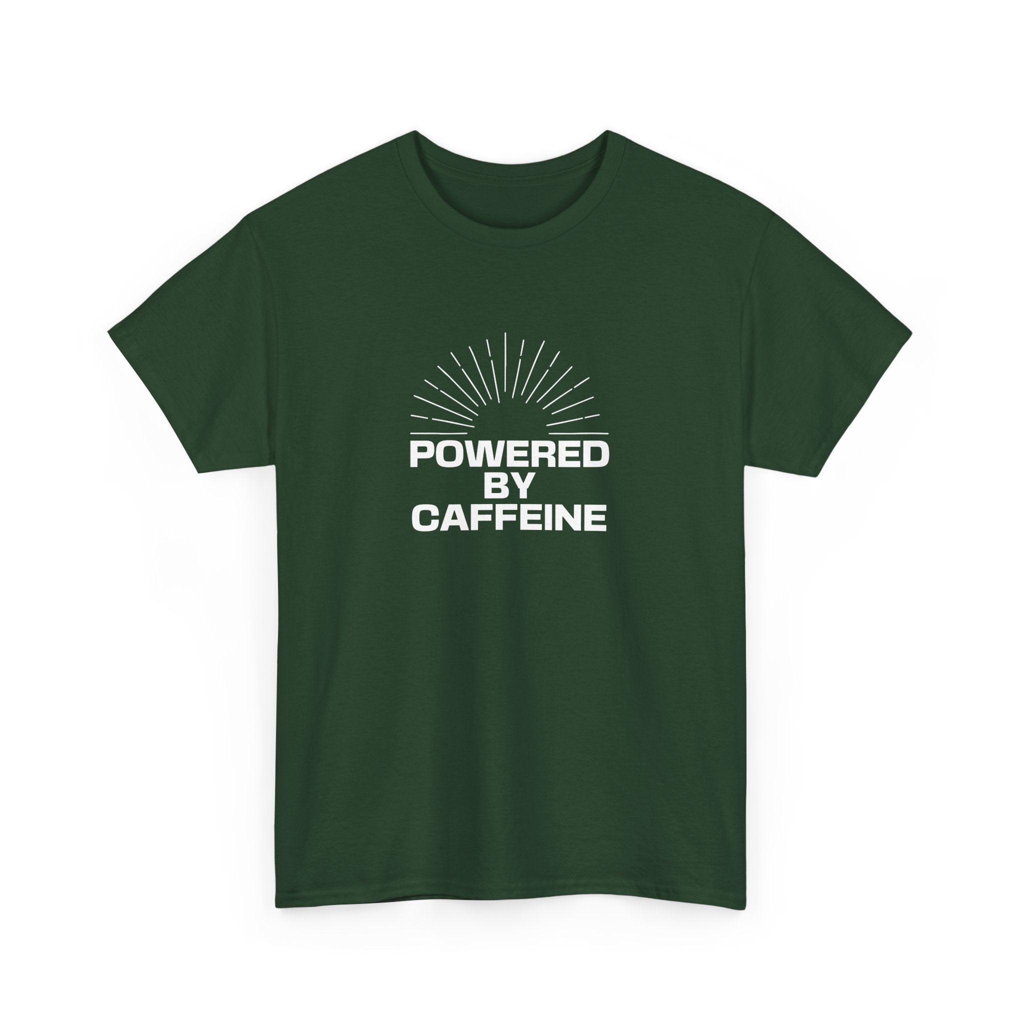 Powered by Caffeine T-Shirt — Funny Coffee Lover Tee