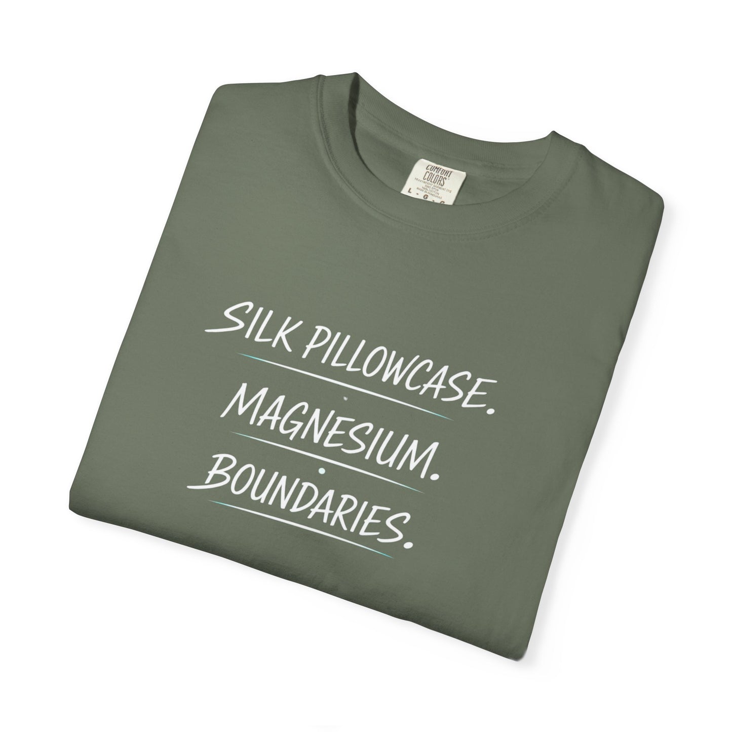 Silk Pillowcase. Magnesium. Boundaries T-Shirt