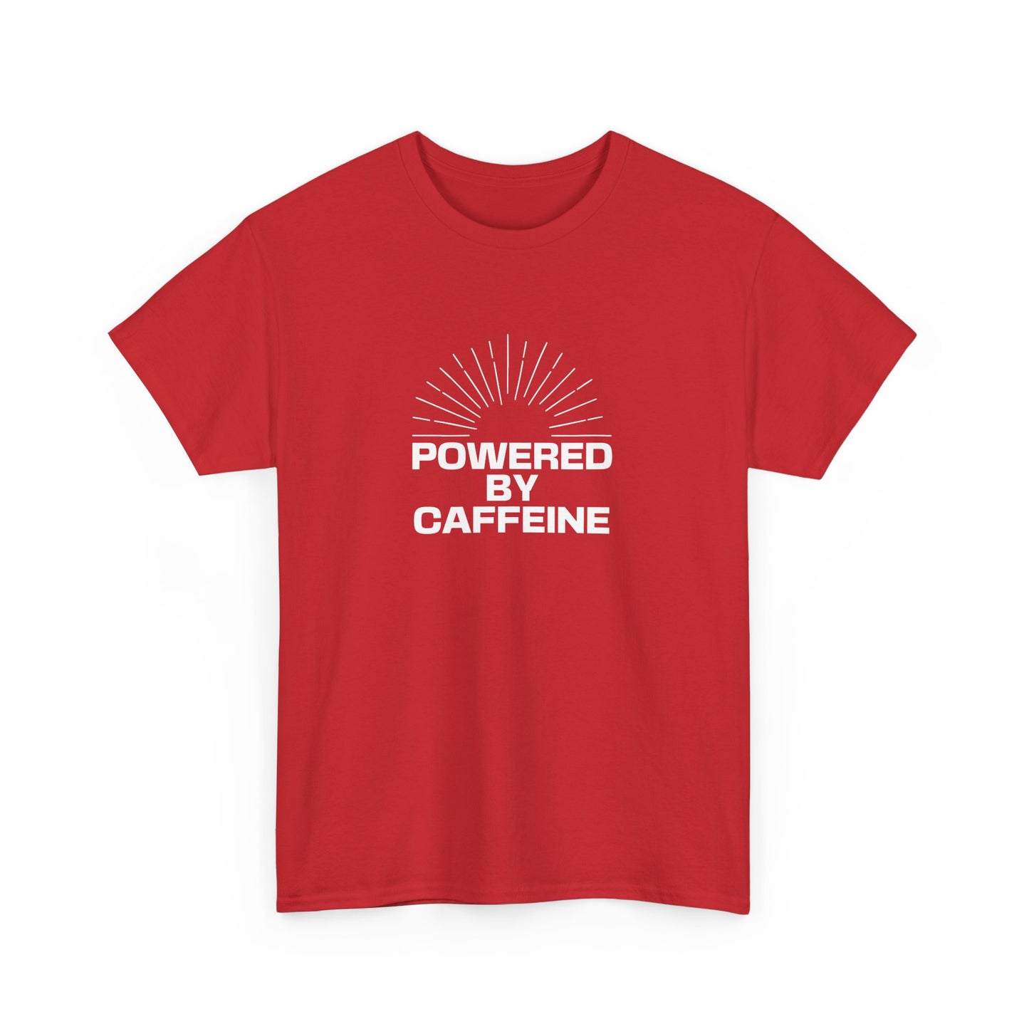 Powered by Caffeine T-Shirt — Funny Coffee Lover Tee
