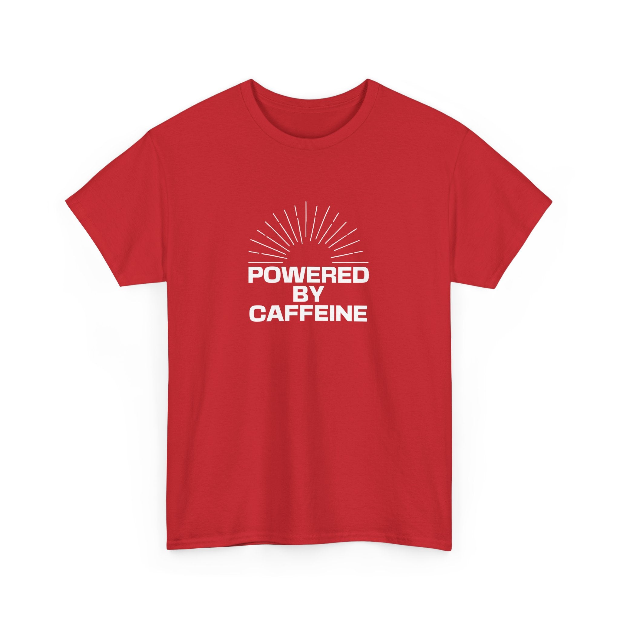 Powered by Caffeine T-Shirt — Funny Coffee Lover Tee