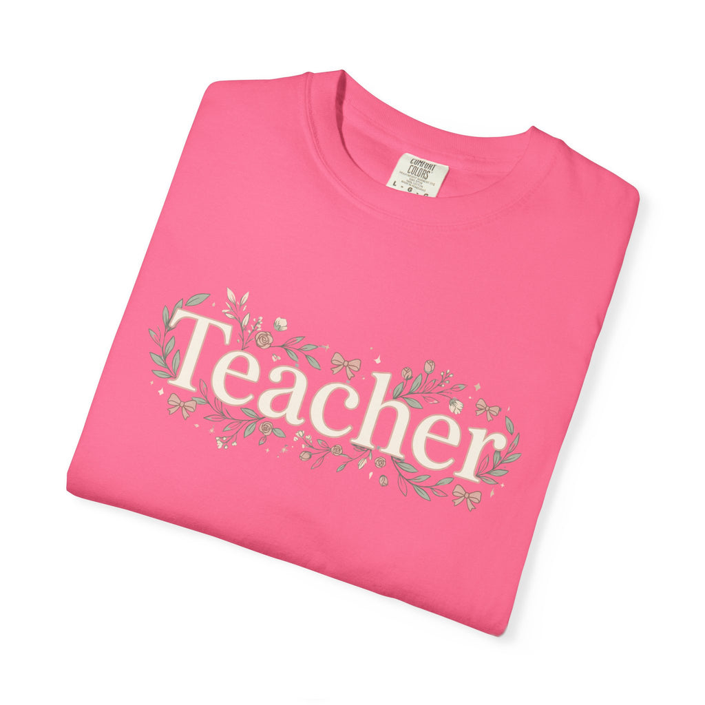 Teacher Floral T‑Shirt