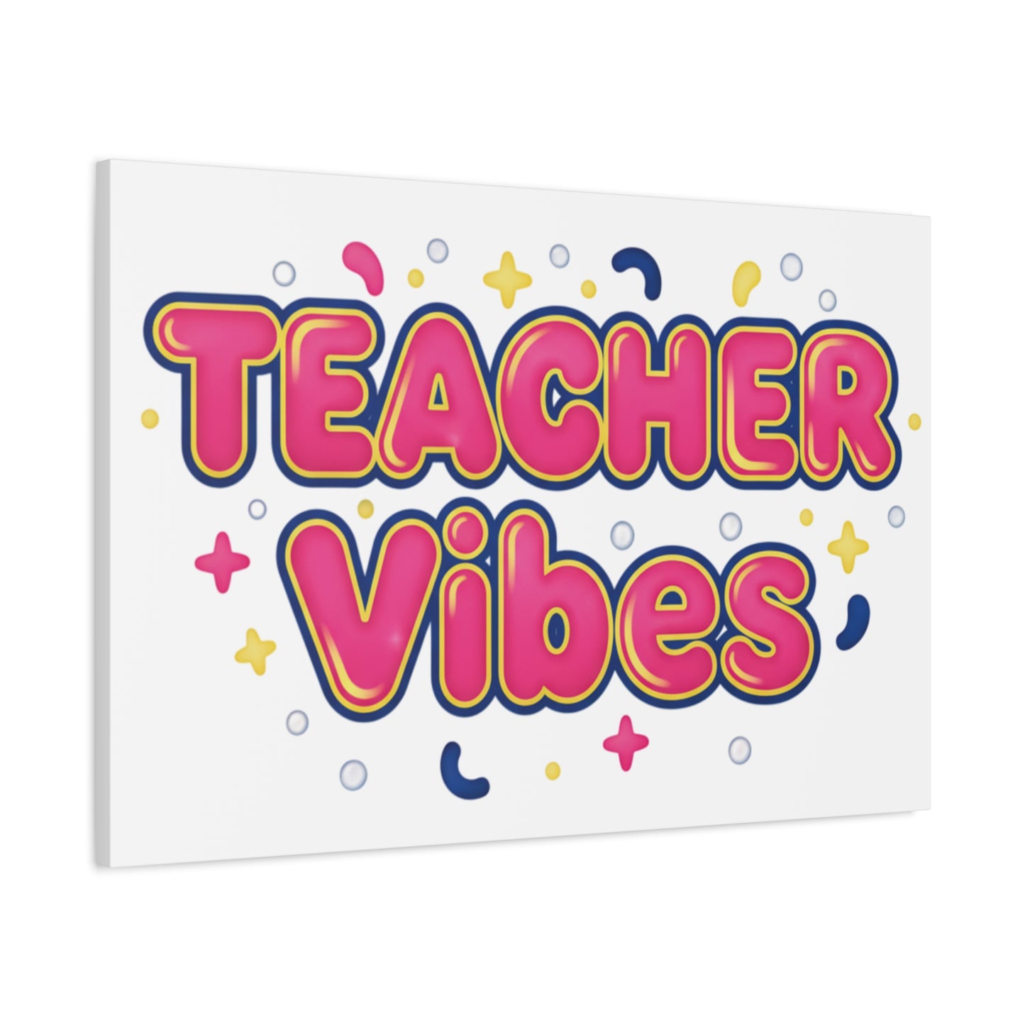 Teacher Vibes Canvas | Dopamine Decor, Neon Gradient Squishy Art