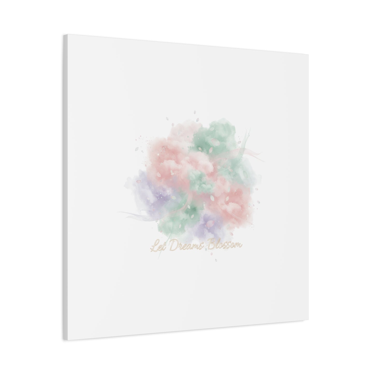 Dreamy Pastel Blossom Canvas | Matte Stretched Wall Art, pastel winter design
