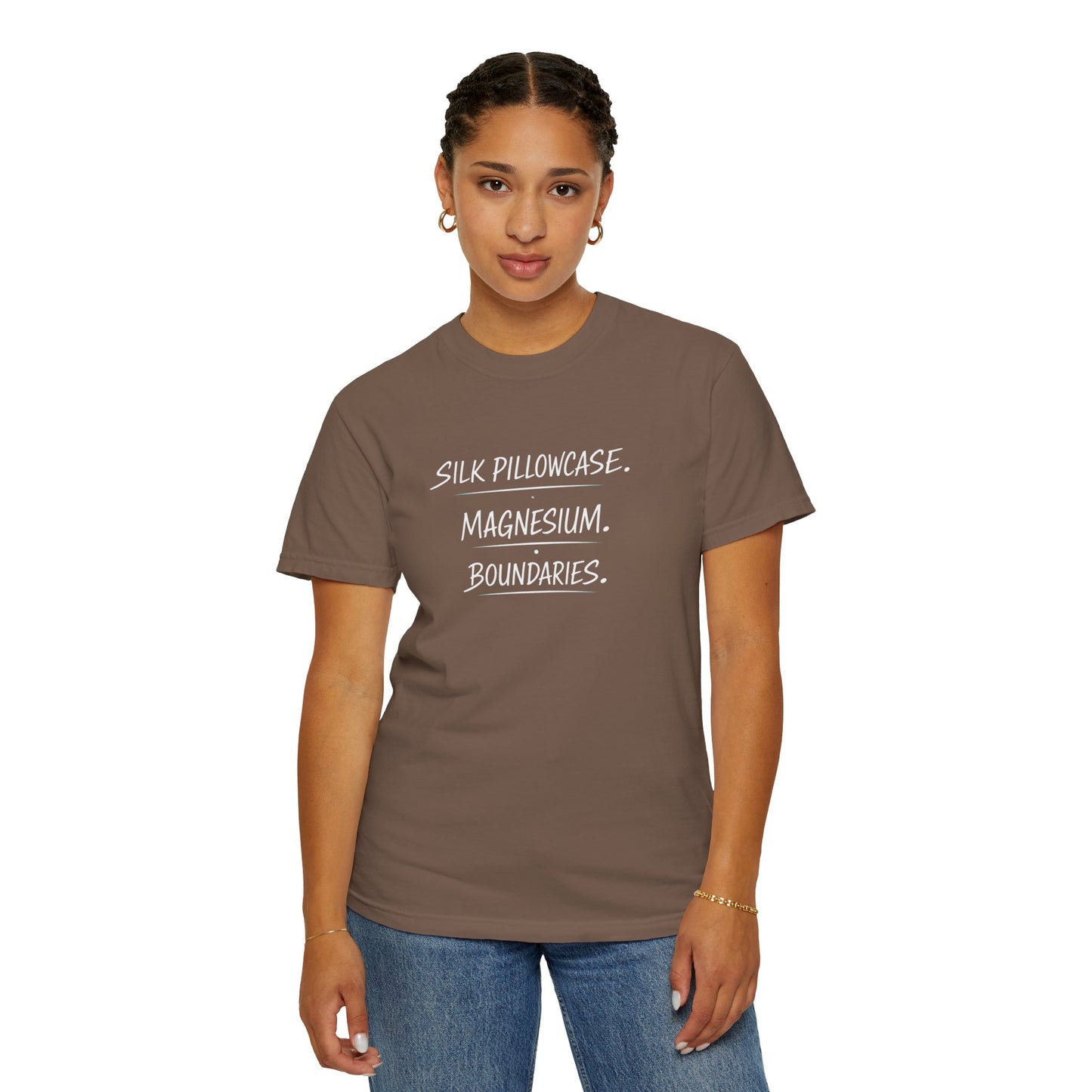 Silk Pillowcase. Magnesium. Boundaries T-Shirt