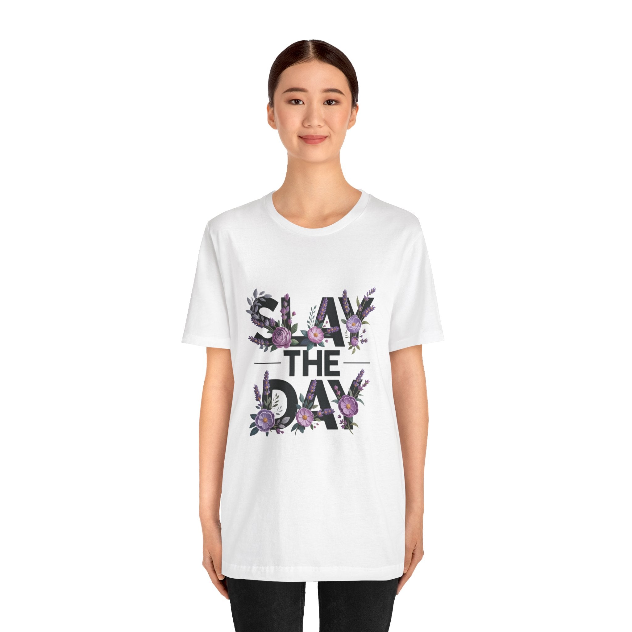 Floral Slay The Day Tee