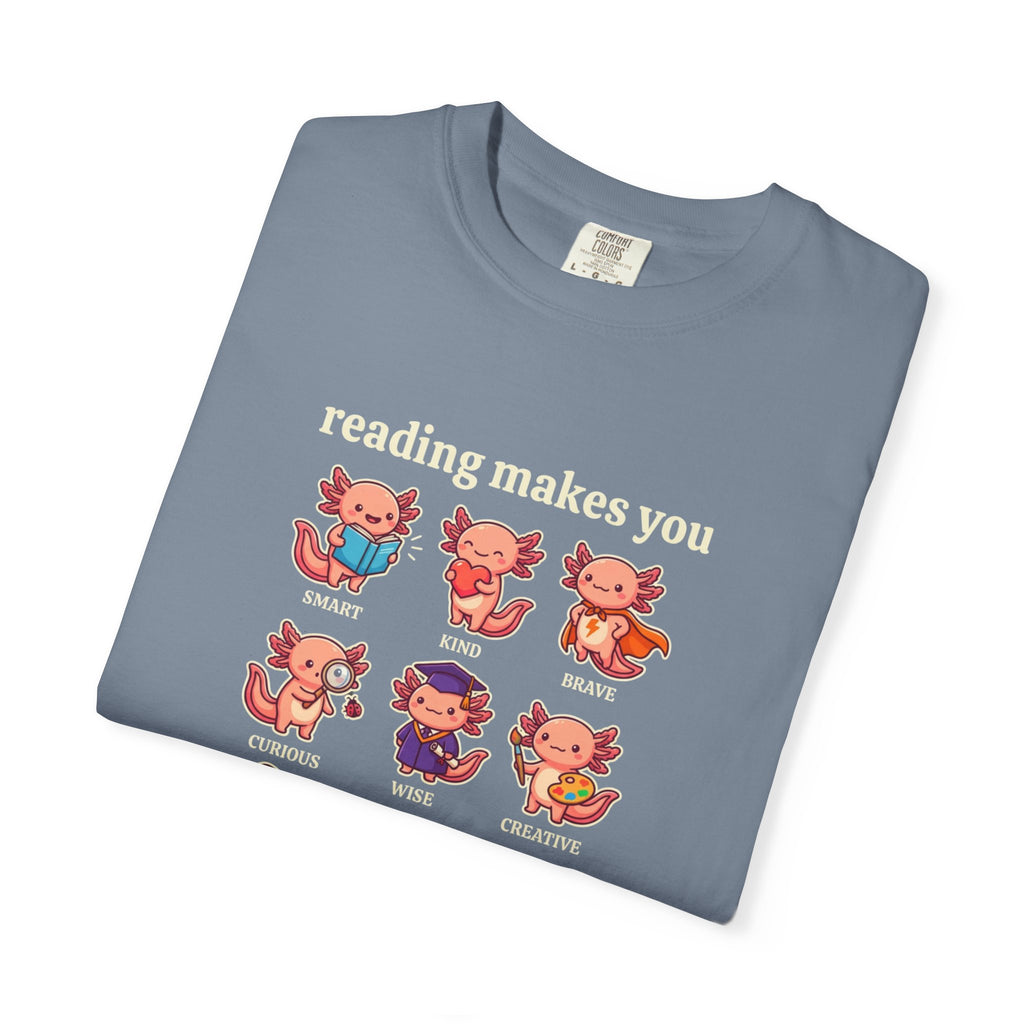 Axolotl Reading Makes You T‑Shirt
