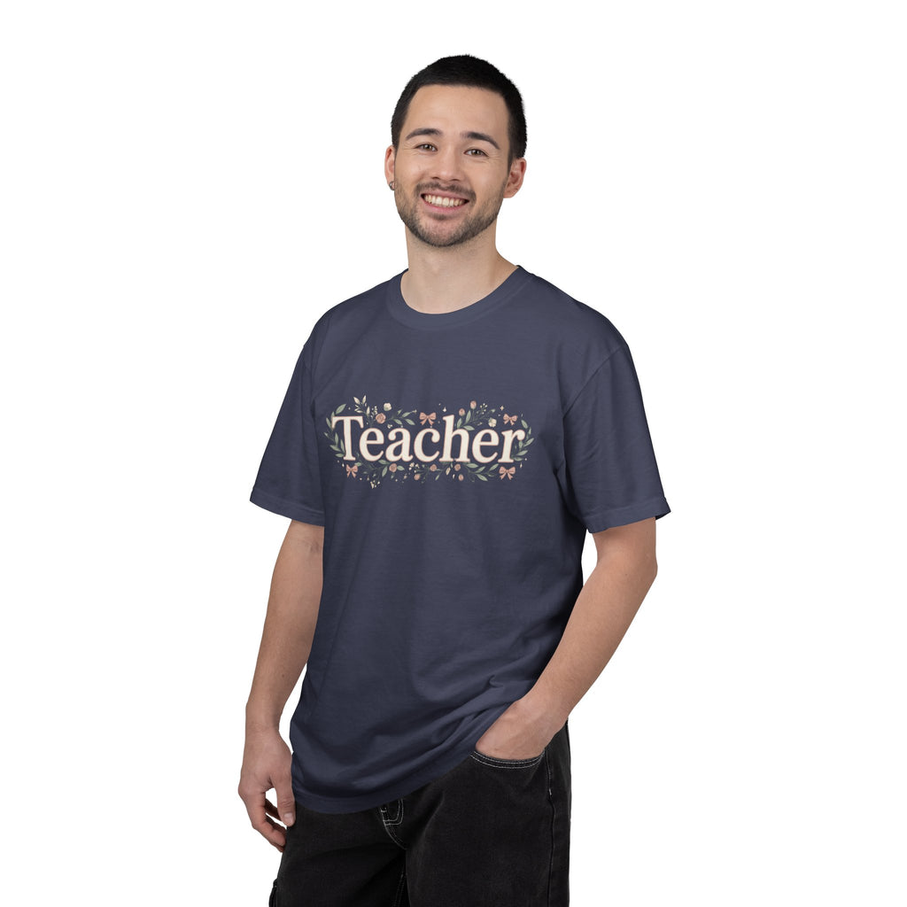 Teacher Floral T‑Shirt
