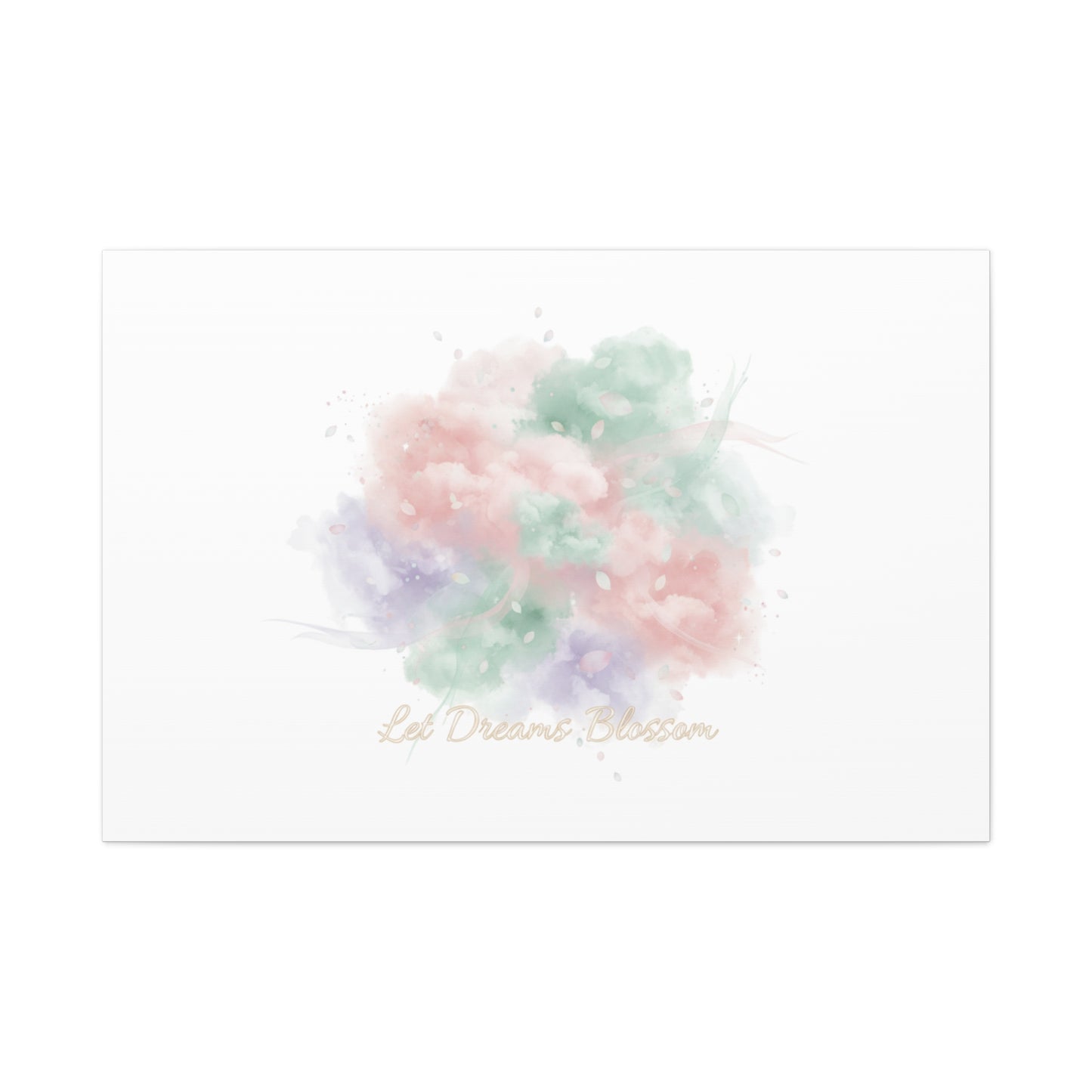 Dreamy Pastel Blossom Canvas | Matte Stretched Wall Art, pastel winter design