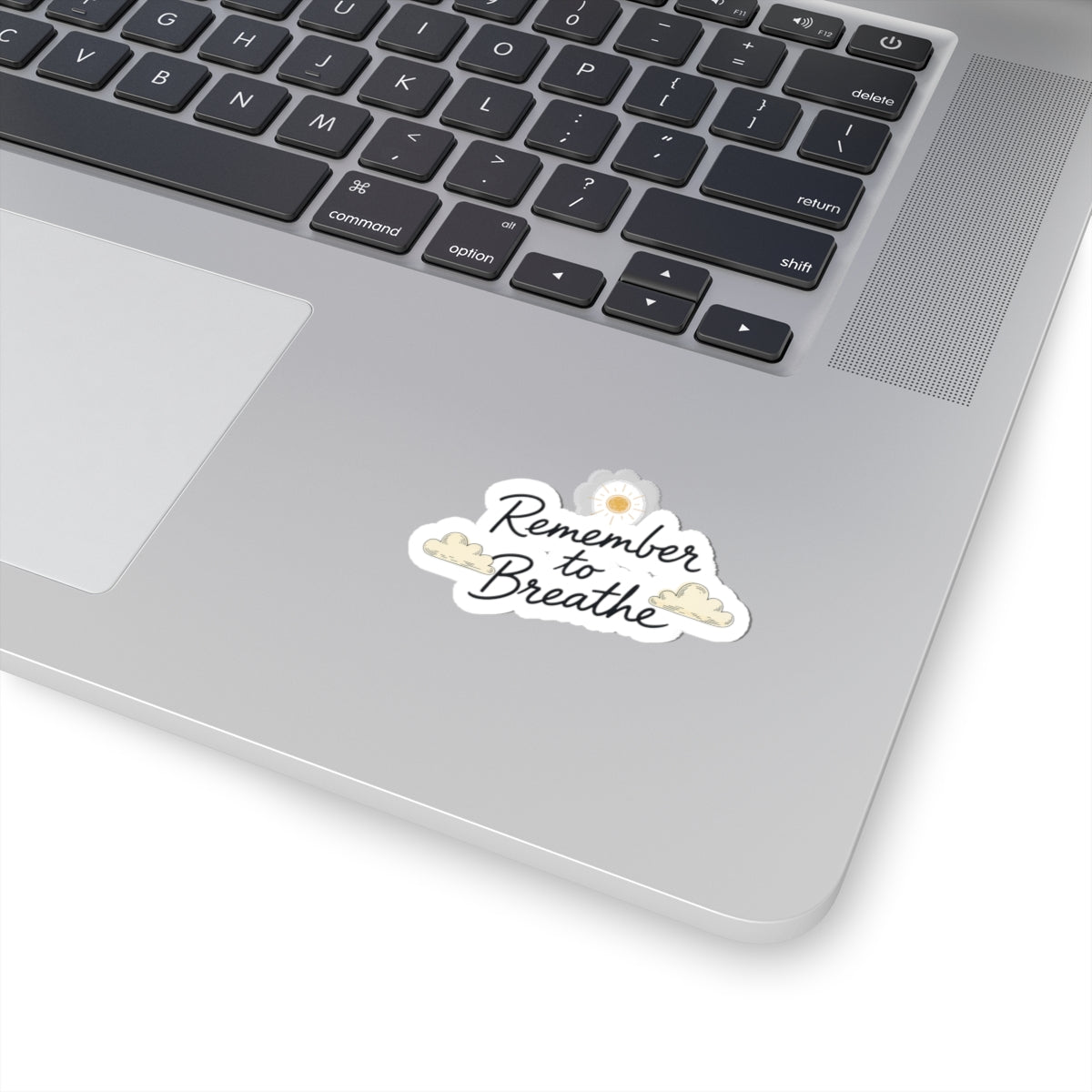 Remember to Breathe Kiss-Cut Sticker | note to self, handwritten reminder