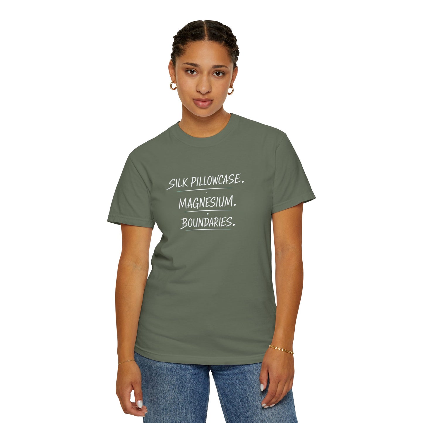 Silk Pillowcase. Magnesium. Boundaries T-Shirt