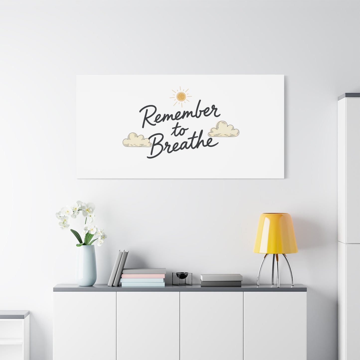 Remember to Breathe Canvas | analogue reminder, handwritten note aesthetic