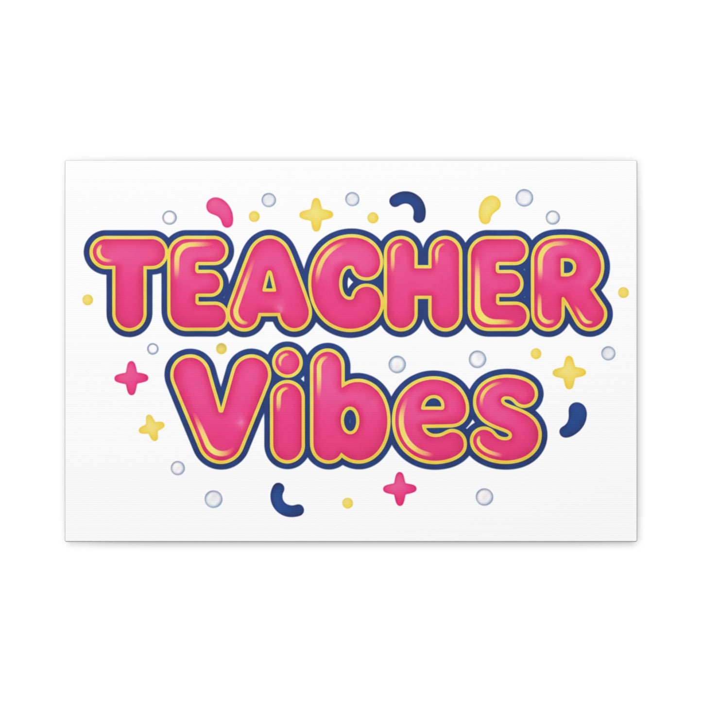 Teacher Vibes Canvas | Dopamine Decor, Neon Gradient Squishy Art