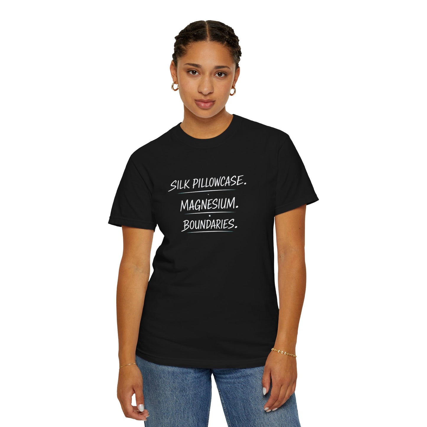 Silk Pillowcase. Magnesium. Boundaries T-Shirt