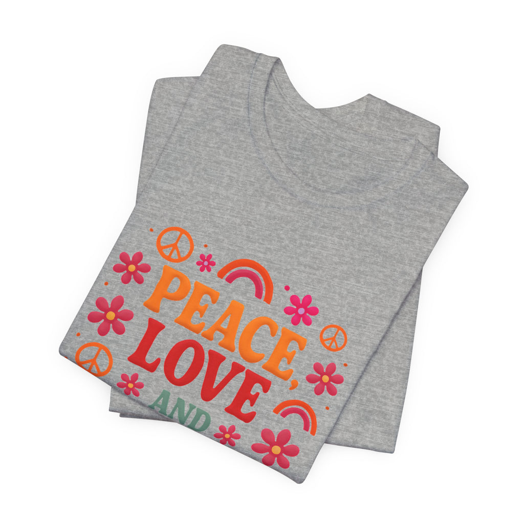 Peace, Love and 4th Grade T-Shirt — Retro Teacher Appreciation Tee