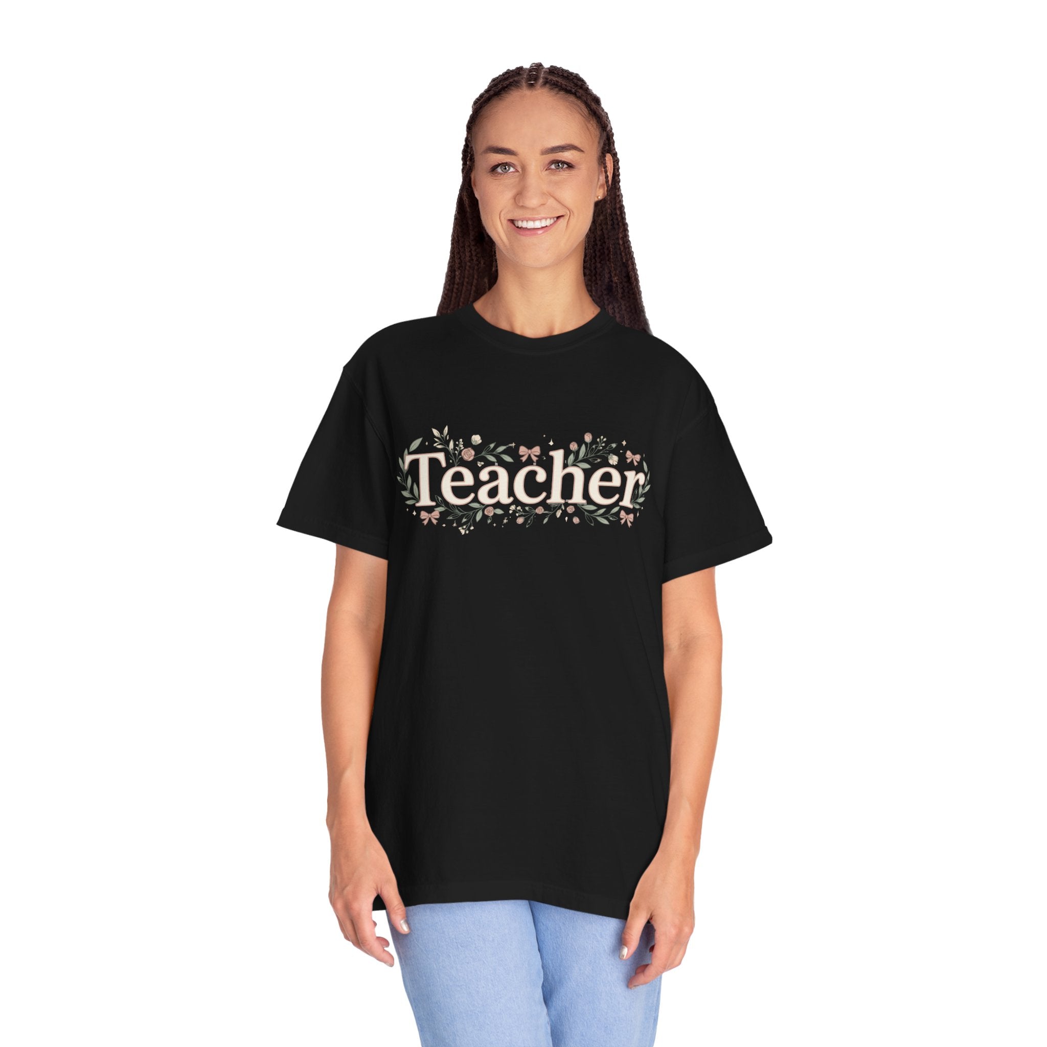 Teacher Floral T‑Shirt