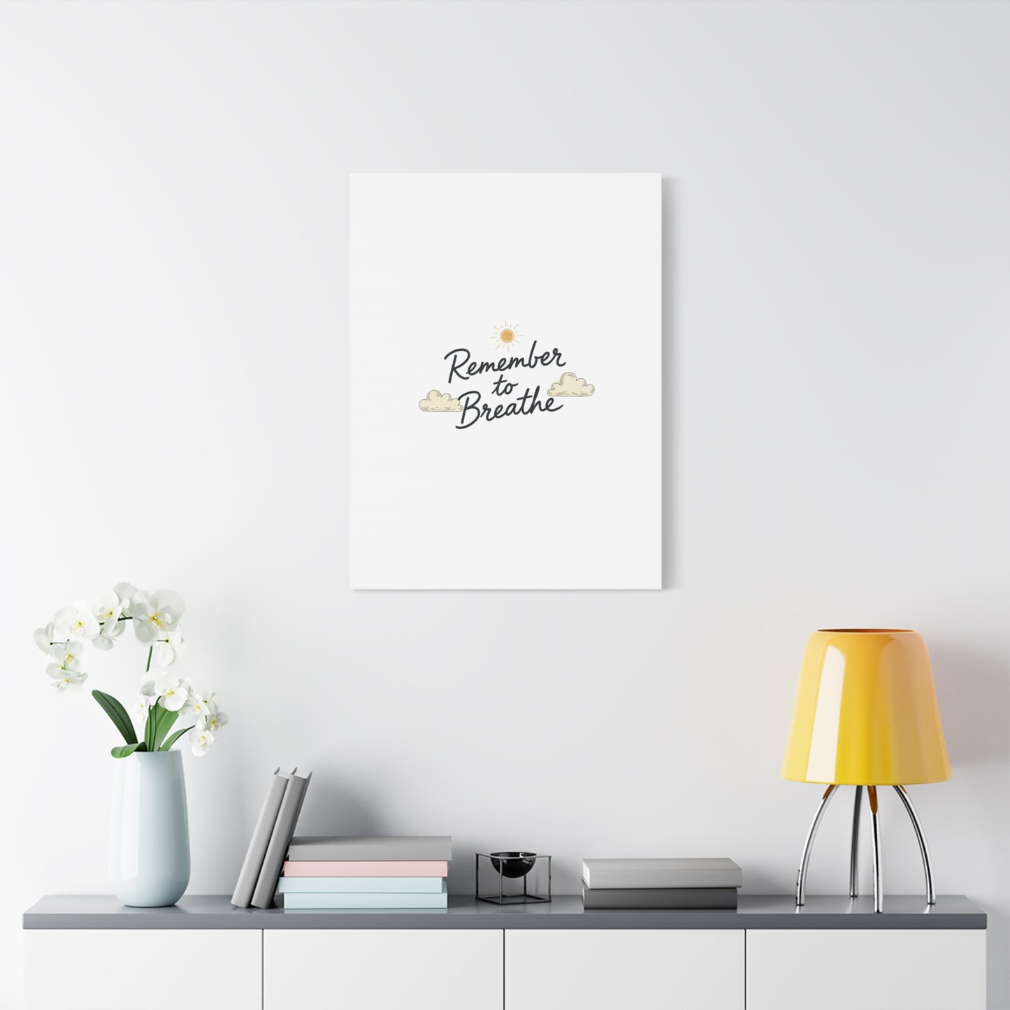 Remember to Breathe Canvas | analogue reminder, handwritten note aesthetic