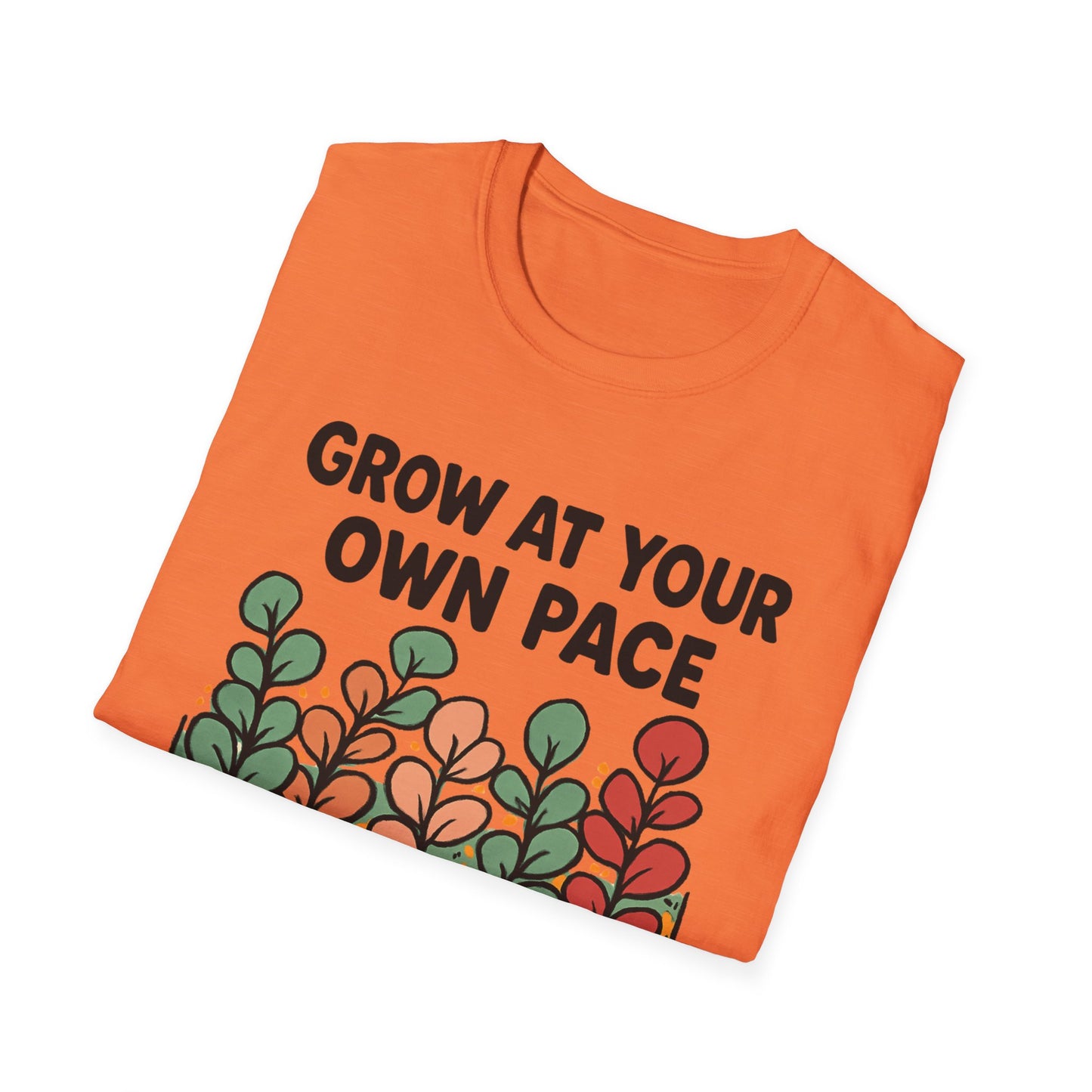 Grow at Your Own Pace Shirt – Retro Floral Graphic Tee, Comfort Colors Inspired, Growth Mindset T-Shirt for Women, Teachers & Everyday Wear