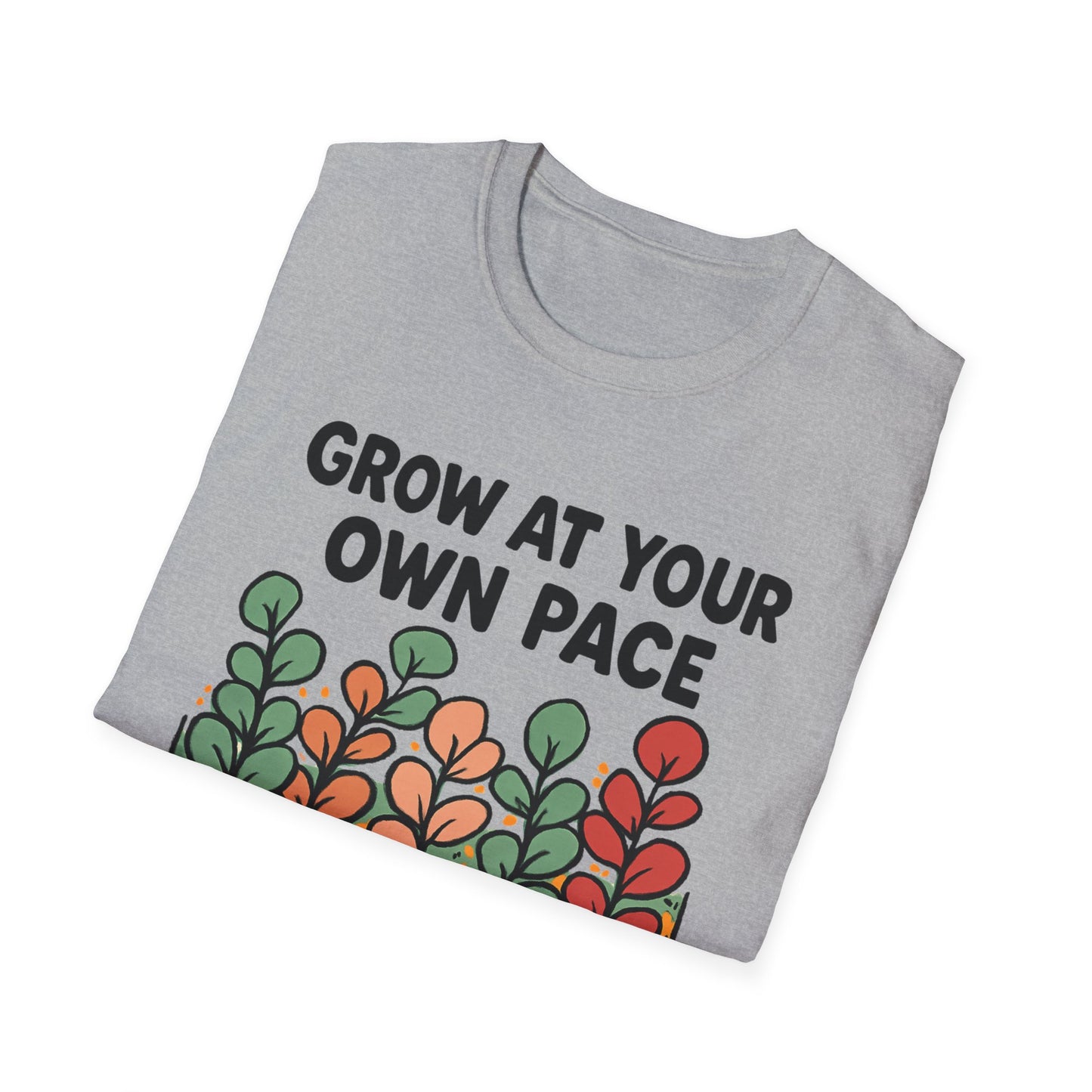 Grow at Your Own Pace Shirt – Retro Floral Graphic Tee, Comfort Colors Inspired, Growth Mindset T-Shirt for Women, Teachers & Everyday Wear