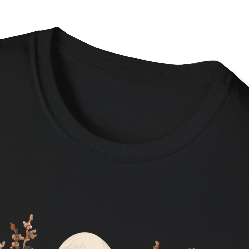 Whimsical Ghost Floral T-Shirt | Cozy, Fun Graphic Tee for Halloween, Autumn, Casual Wear, Gifts