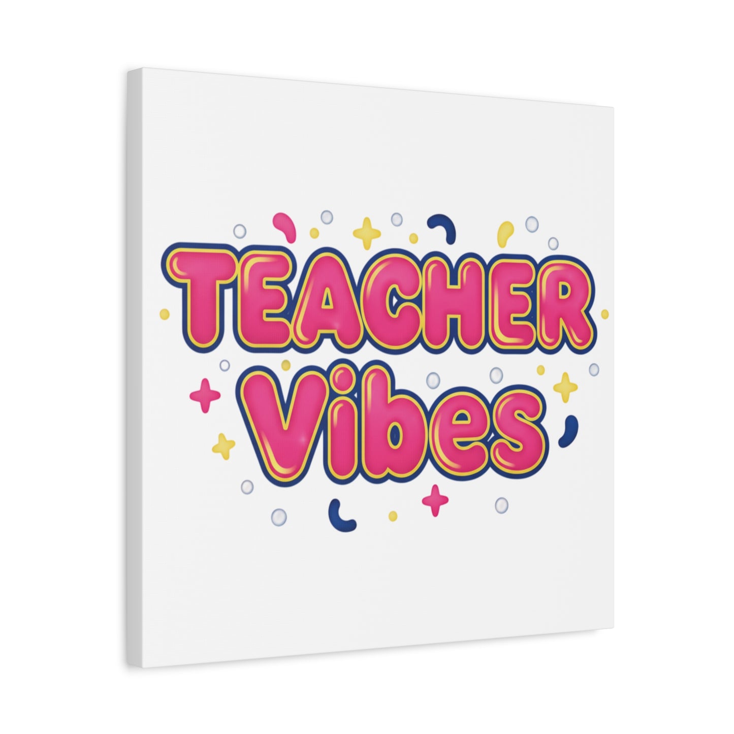 Teacher Vibes Canvas | Dopamine Decor, Neon Gradient Squishy Art