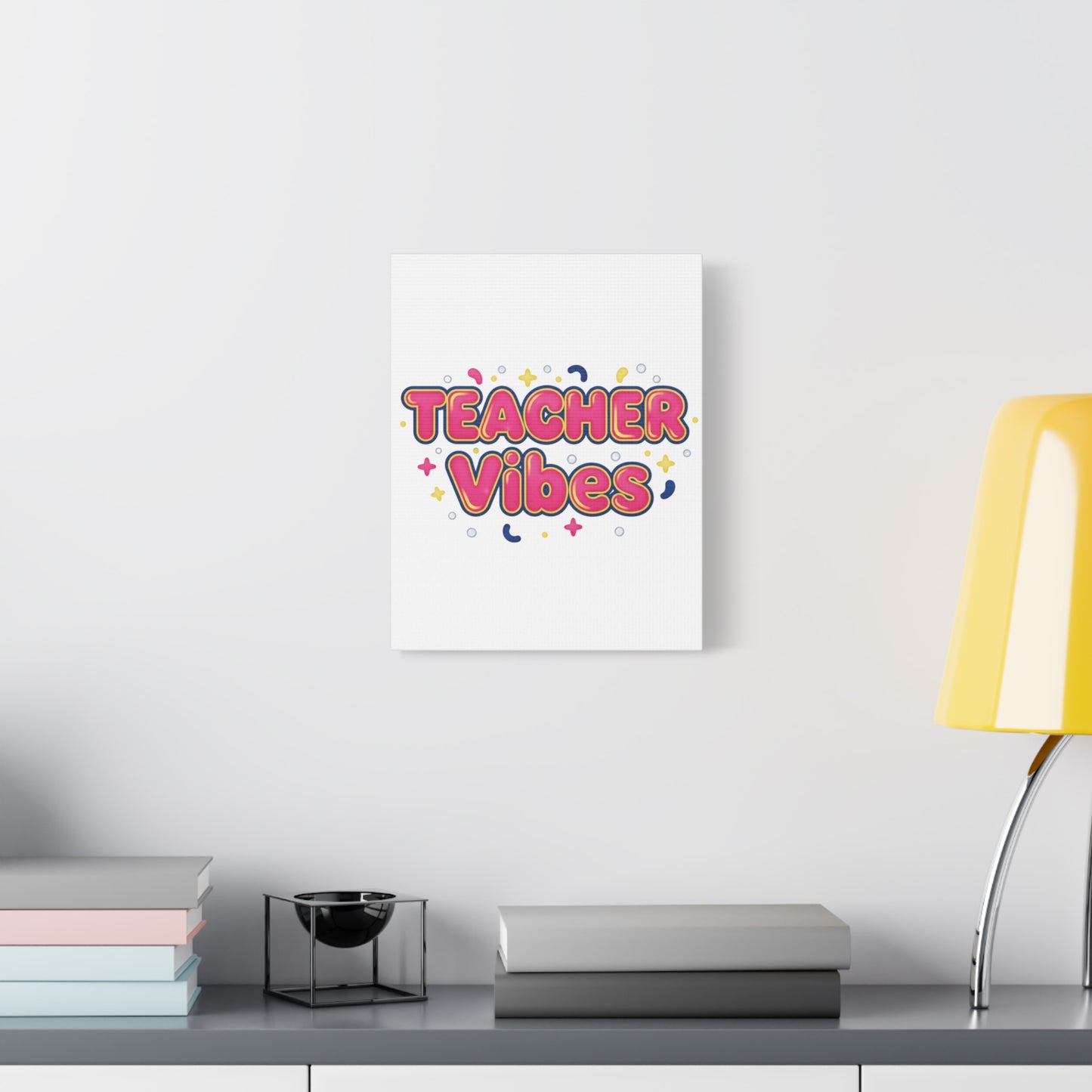 Teacher Vibes Canvas | Dopamine Decor, Neon Gradient Squishy Art