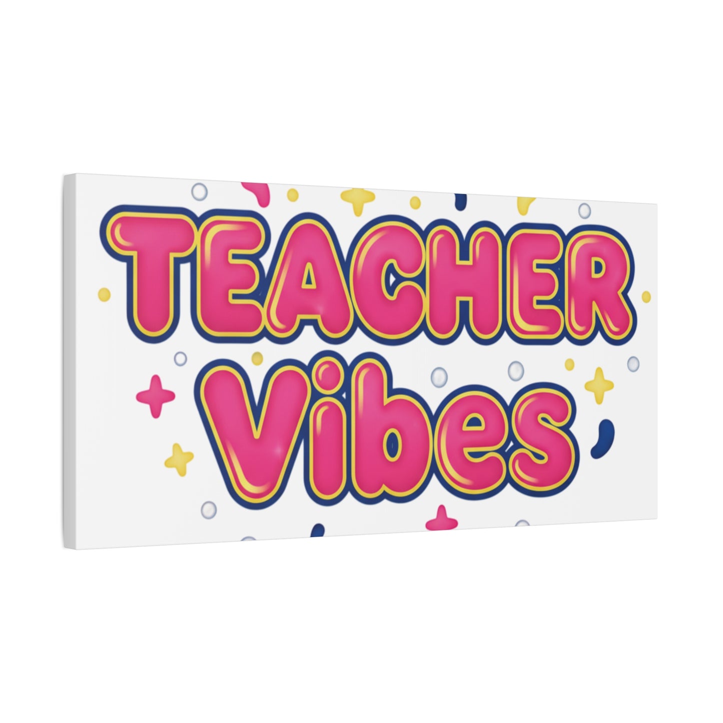 Teacher Vibes Canvas | Dopamine Decor, Neon Gradient Squishy Art