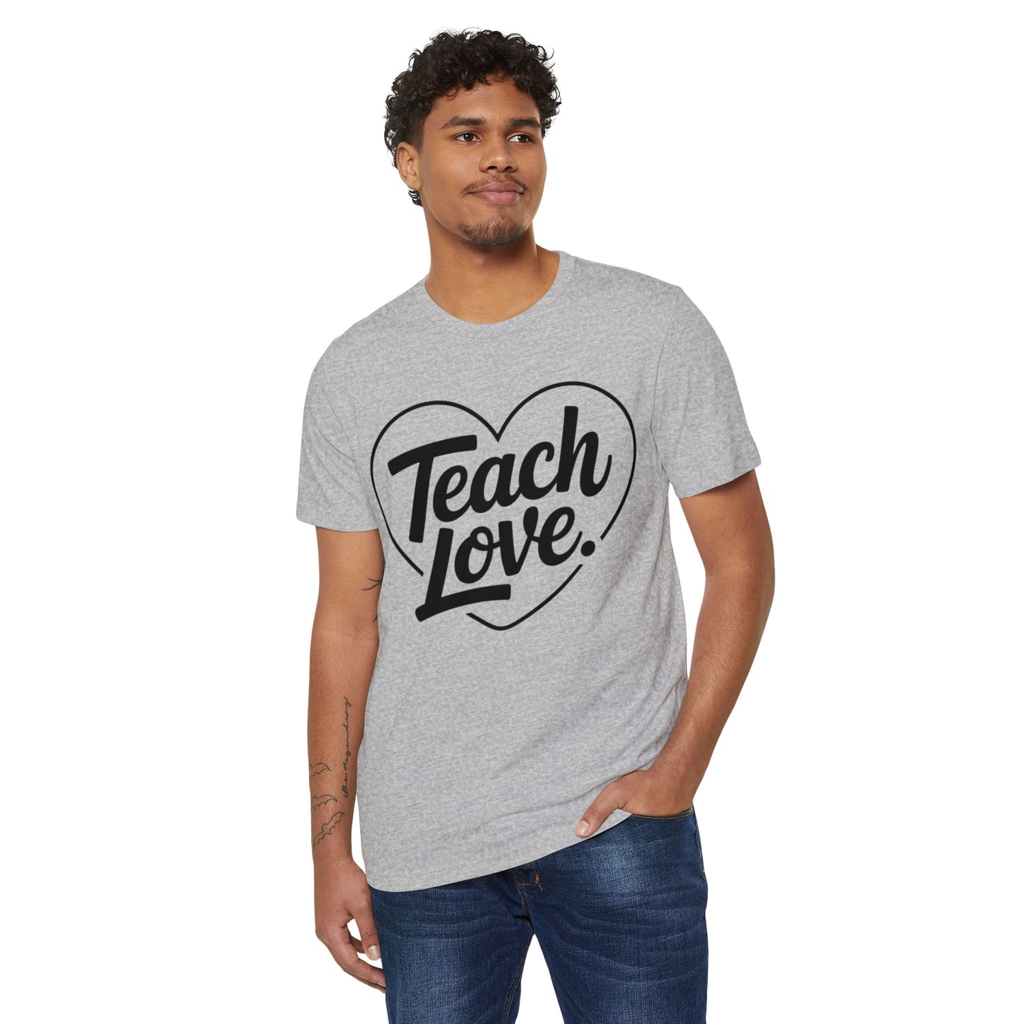Teach Love T-Shirt — Heart Teacher Appreciation Tee