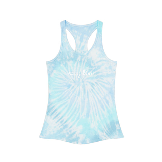 Stay Kind Tie-Dye Racerback Tank Top