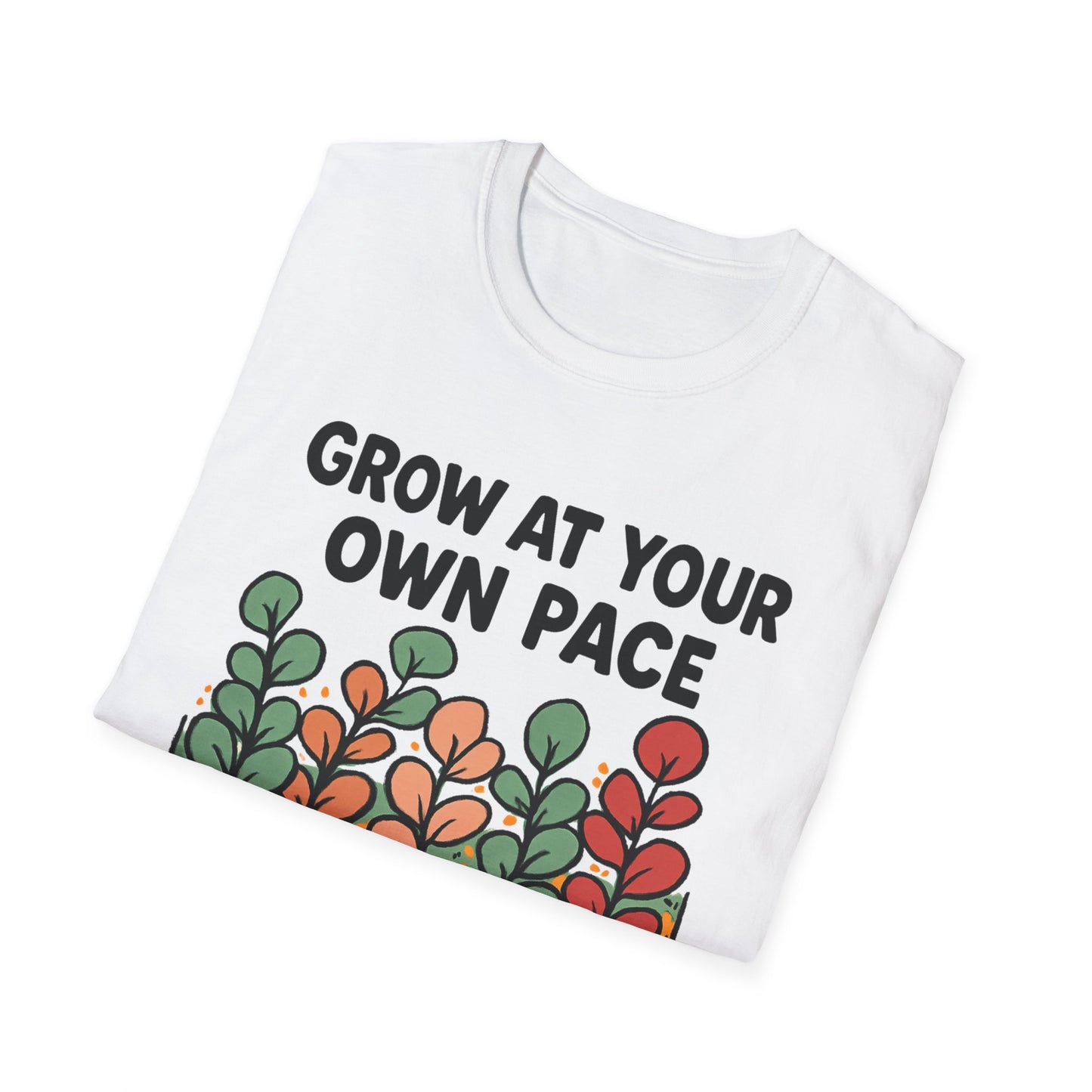 Grow at Your Own Pace Shirt – Retro Floral Graphic Tee, Comfort Colors Inspired, Growth Mindset T-Shirt for Women, Teachers & Everyday Wear