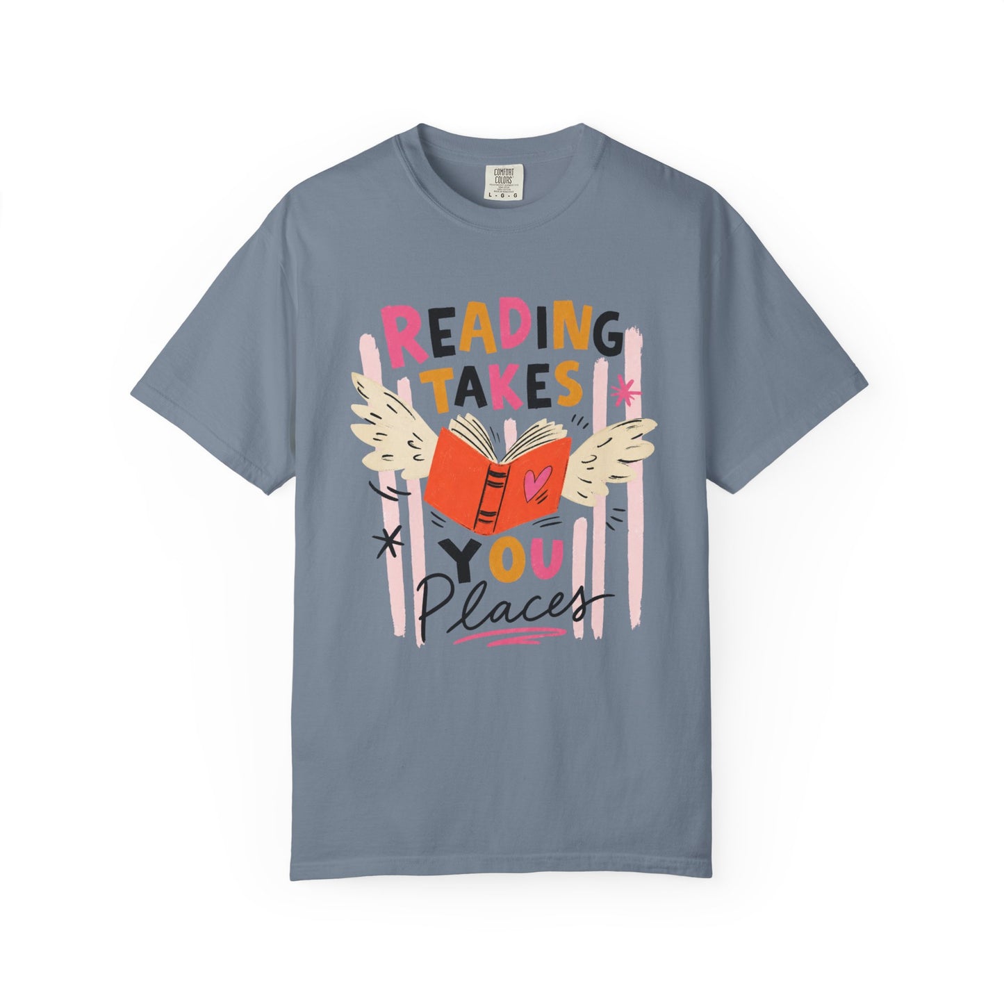 Reading Takes You Places T-Shirt, Comfort Colors 1717